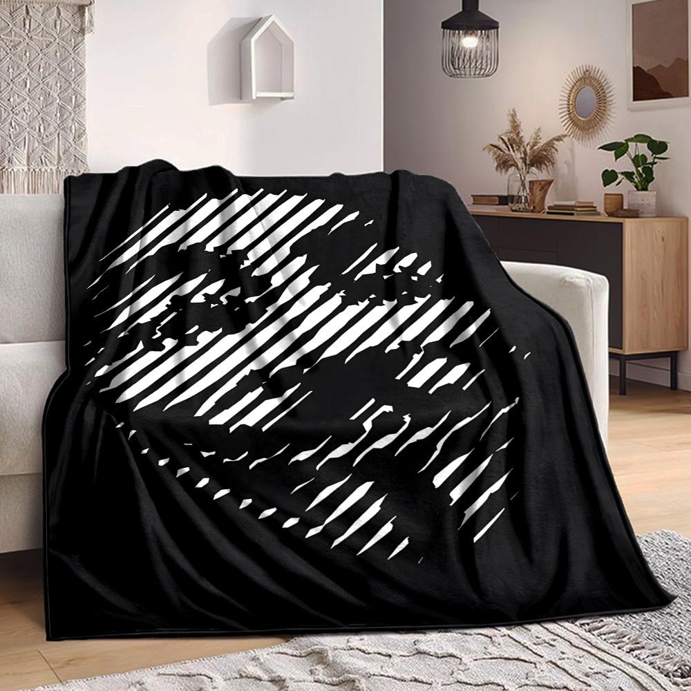1pc Abstract Design Blanket Soft All Season Throw with Vibrant Design, Perfect for Home, Travel, and Gifts, Ideal for Naps and Camping