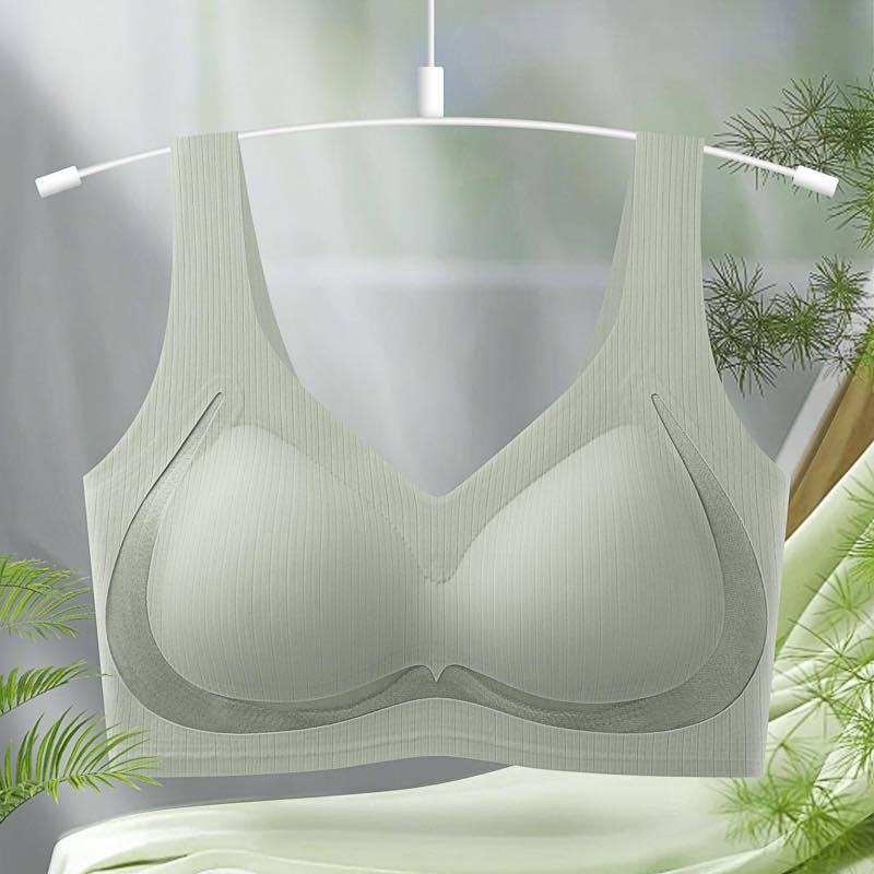 Small Breasts Gather Thin Integrated Beauty Vest Type Breathable No Steel Ring Bra