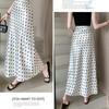 Taglie comode satin vita alta vintage pois estivo casual lungo per donna gonne gonna da donna