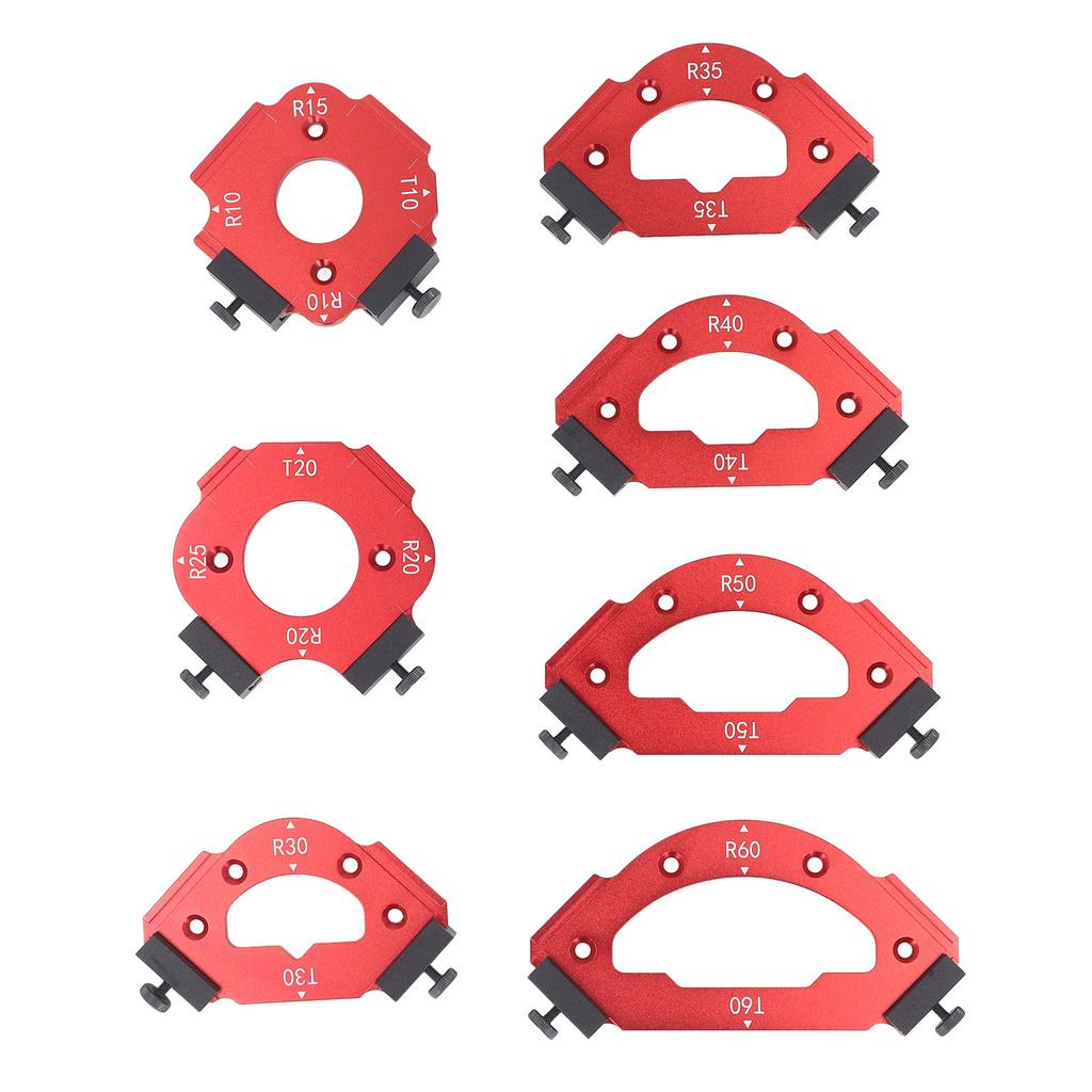 Table Corner Router Jig Set Trimming Machine Aluminium Alloy Router Radius Template Kits Woodworking