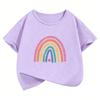 Kawaii Graphic Rainbow T Shirts Funny Kids Childrens Tshirt Boys Girls Casual Top Tee Summer Spring 90s Shirt