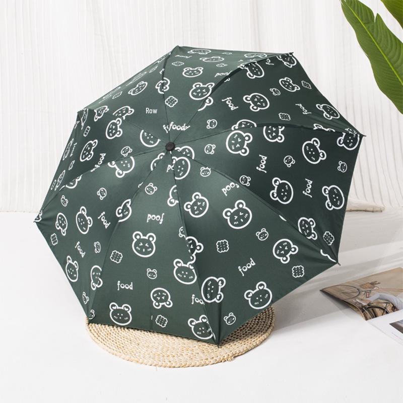 Parasol con Logo Personalizado Paraguas Plegable de Dibujos Animados - Doble Uso, Anti-UV, Para Lluvia o Sol