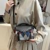 Pu Small Square Bag For Women With Top Handle And Shoulder Strap For Daily Fashion