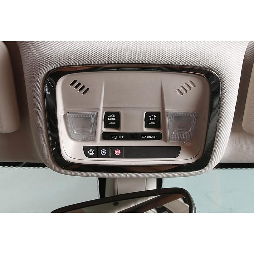 For Buick Regal 2018-2020 Black Steel Roof Front Reading Light Cover Trim 2PCS