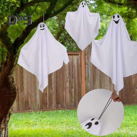 Halloween závěsný duch strašidelný LED svítí na baterie napájený létající duch venkovní dekorace pro strašidelný dům party rekvizita