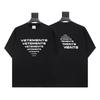 Unisex Übergroßes Vintage Gewaschenes Baumwoll-T-Shirt Mit Gesticktem Buchstaben-Print Lässiges T-Shirt