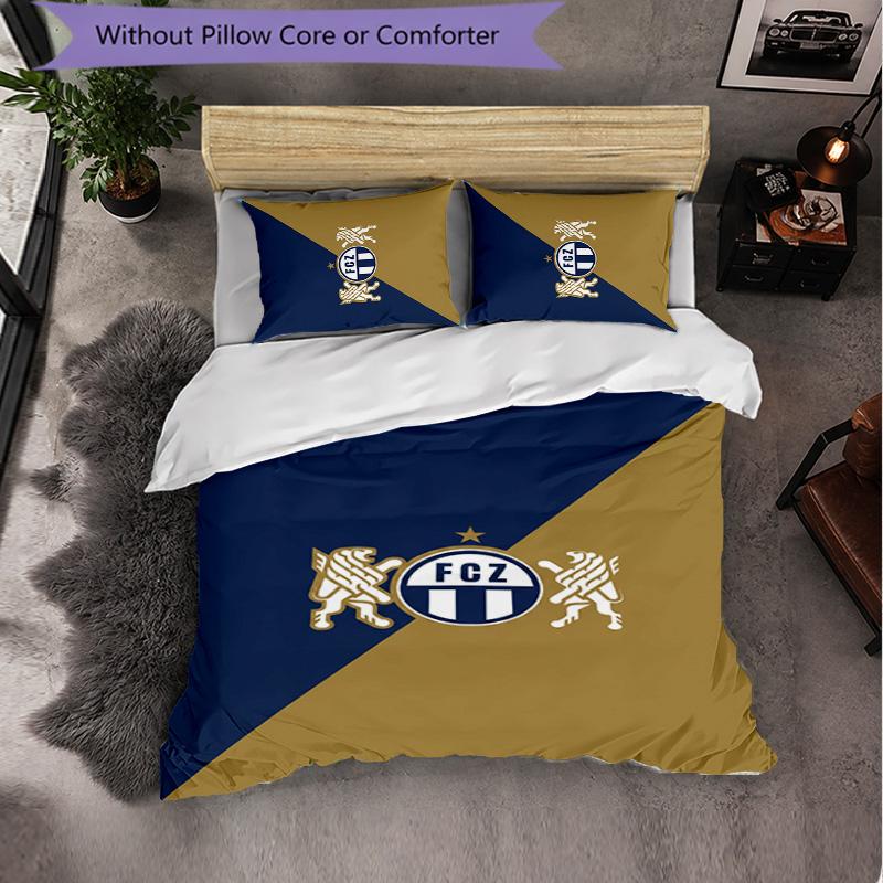 Biancheria da letto a tema FC Zürich Set 3 Pezzi Copripiumino Biancheria da letto decorativa per camera da letto per adolescenti Decorazione per la casa