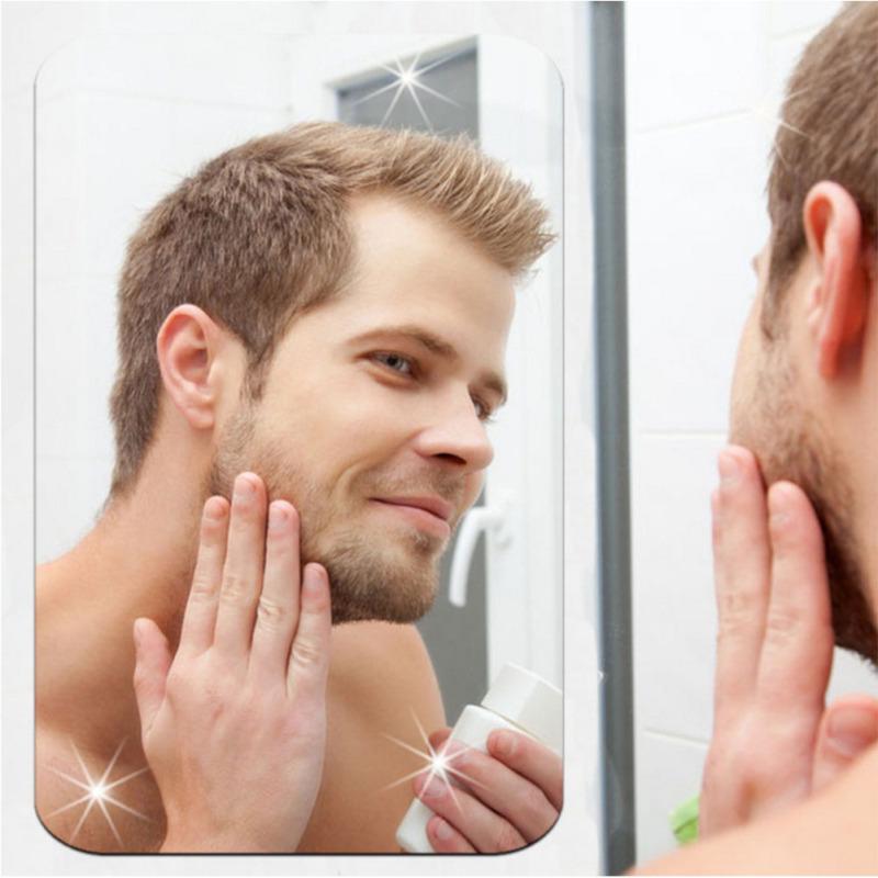 

Знімна дзеркальна наклейка на стіну, самоклеюча кімнатна художня наклейка для дитячої ванної кімнати, прикраси вітальні rectangle