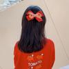 Korean Style Bow Hair Clip for Kids – Big Fabric Knot Hairpin & Leaf Ribbon Accessory