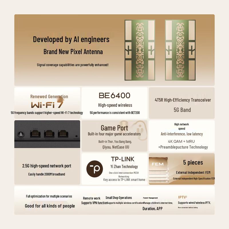 TP-LINK BE6400 Wi-Fi 7 Router (CN version)