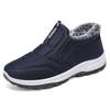 Men's Winter Fleece Lined High Top Shoes Outdoor Anti Slip Snow Boots Thickened Fur Lined Short Booties Men's Warm Soft Sneakers