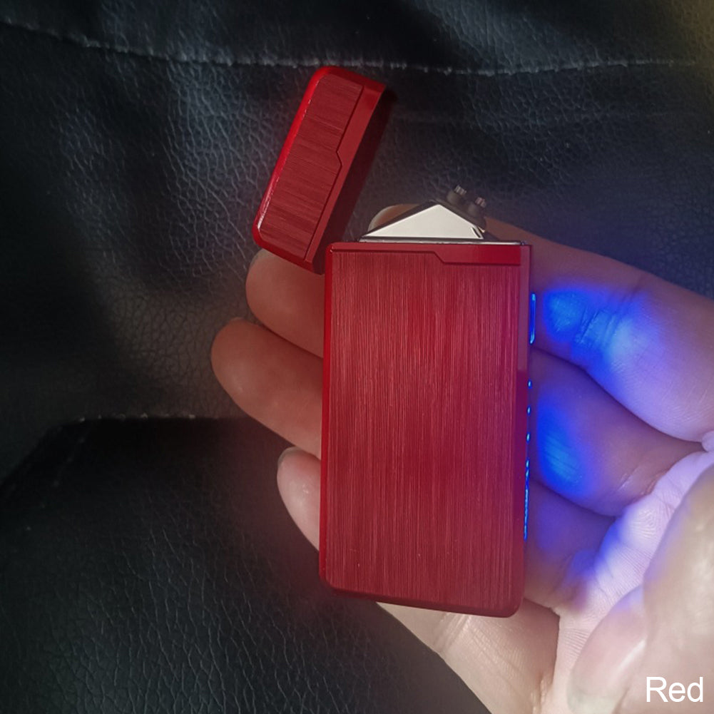 1Pc New Windproof Metal USB Lighter Torch Lighter Jet Dual Plasma Arc Lighter Gas Electric Butane Chargeable Pipe Cigar Lighter