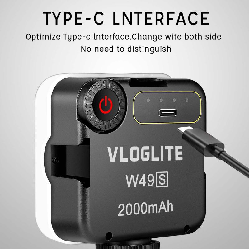 8VLOGLITE W49S Portable RGB Color Filter Fill Light for Photography and Live Streaming