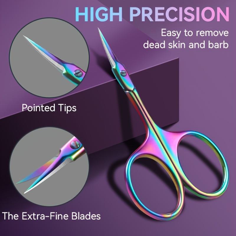 1pc color Stainless Steel Cuticle Scissors Precision Nail & Dead Light Beige Removal Tool, Ideal for Manicure and Pedicure Care