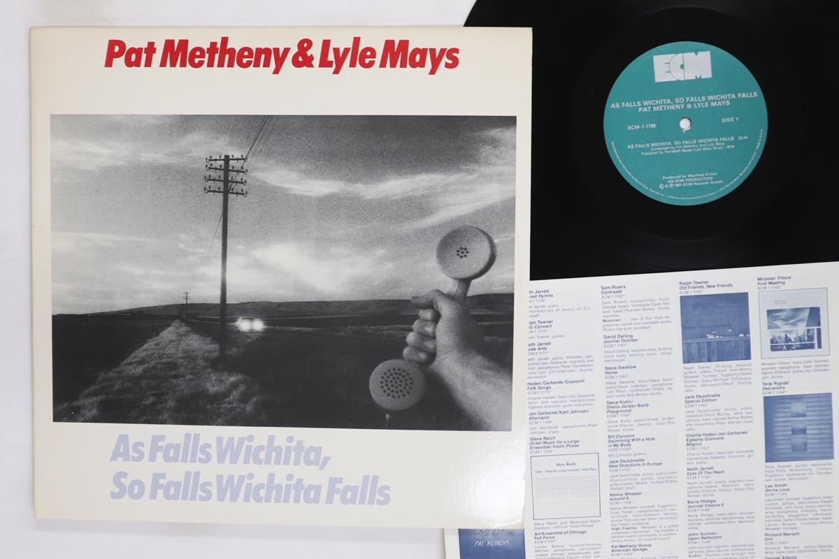 LP Record PAT METHENY LYLE MAYS  As Falls Wichita So Falls Wichita  ECM11190 ECM 1981 US Jazz Used