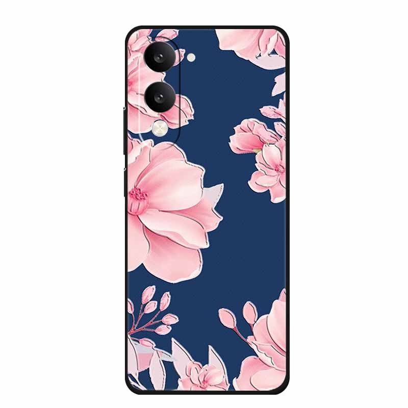 3D Emboss Case For Vivo iQOO Z10 Lite Phone Case Coque Flowers Silicone Soft Back Cover For Vivo Y29S Y29T Y19s GT 5G Case Funda