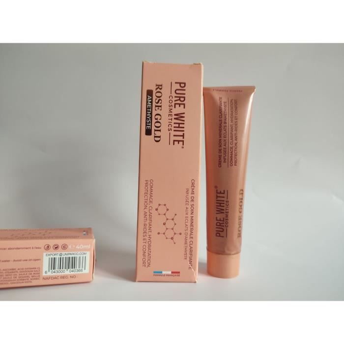 Crème Concentrée - Pure White Amethyst - Rose Gold - Hypoallergénique - 50 Ml - Teint Uniforme