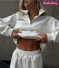 American Style Half-Zip Oversized Hoodie - Autumn/Winter Trendy Lapel Top
