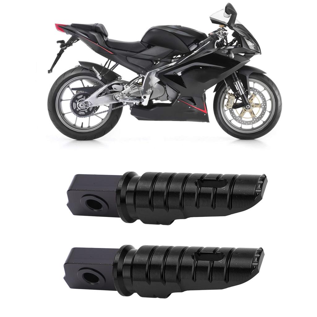 2pcs Motorcycle Front Footpeg Footrest T6063 Aluminum Alloy Anti Slip Rustproof Replacement for GPR125 APR150