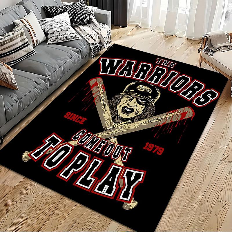 Warriors Graphic Carpet Design suitable as a non-slip mat for the living room or bedroom sofa