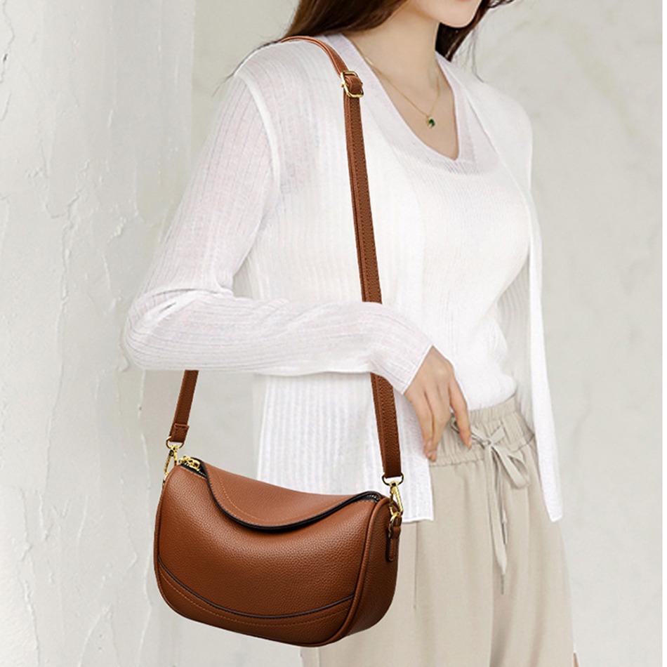 Weiche Leder Handtasche Geldbörse Frauen Luxus Designer Schulter Umhängetasche Damen Tote Hand Taschen Einfarbig Messenger Bag