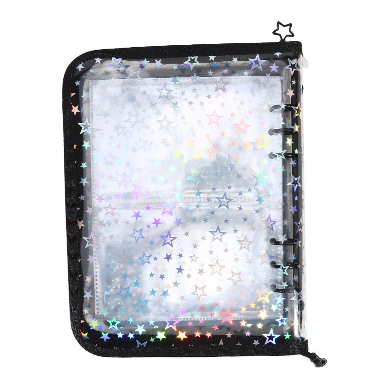 A5 6-hole Loose Leaf Notebook With Zipper and Edging Photo Album Guka Idol Small Card 1PC Shell Book or 10pcs Inner Pages