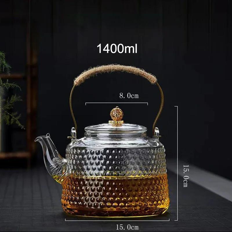 Pots for Tea Pot High Temperature Resistant Glass Teapot Kettle Glass Explosion-proof Teapot Teaware Dishes Puer Tea Supplies