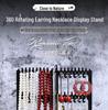 Rotating Earring & Necklace Display Rack with Dustproof Large Capacity