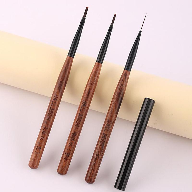 Nail Art Liner Brush French Plaid Nail Art Brushes Set Line Grid Pattern Drawing Pen For Diy Uv Gel Extension Painting Supplies