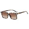 Vintage Square Sunglasses Men Women UV400 Retro Leopard Eyewear Classic Rivets Decoration Shades Rectangle Sun Glasses