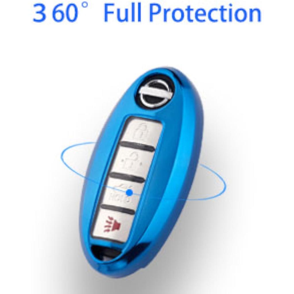 Nissan Schlüsselanhänger, weiches TPU Schlüsselgehäuse, vollständig geschützt Altima Rogue Maxima Sentra Infiniti Armada Limousine 3 4 5 Tasten Clip