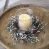 Christmas Candle Garland Handmade Candlestick Wreath for Tree Bedroom Window