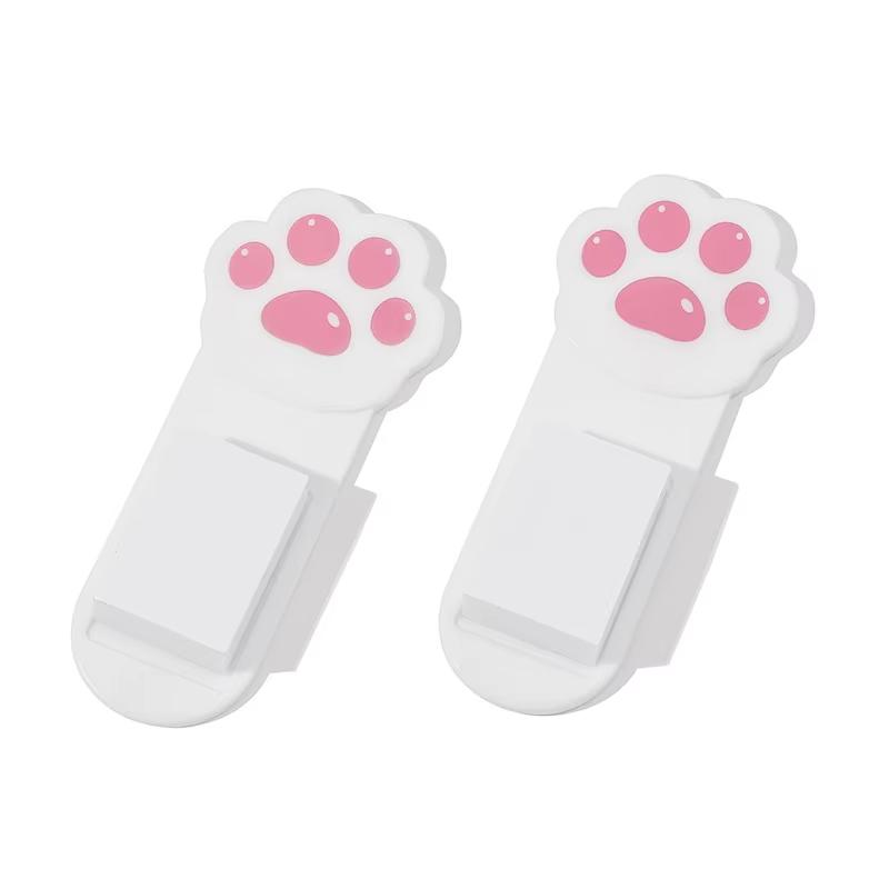 1/2pcs Cute Cartoon Toilet Handle, Creative Cat Claw Lid Remover, Plastic Convenient Flip Lid Remover