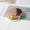 Double-Sided Small Mirror Portable Folding Round Makeup Mirror Rose Gold Simple Mini Men And Women Handheld Pocket Mirror