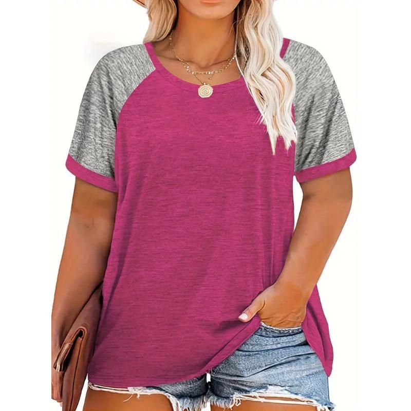 

Летние ретро футболки с коротким рукавом, модный свободный топ, 3D принт с цветовыми блоками, женские футболки больших размеров 7XL