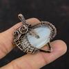 Mexican Laguna Lace Agate Pendant Copper Wire Wrapped Pendant Handmade Decent Jewelry Gemstone Pendant Copper Wire Wrap Jewelry Gift For Mom