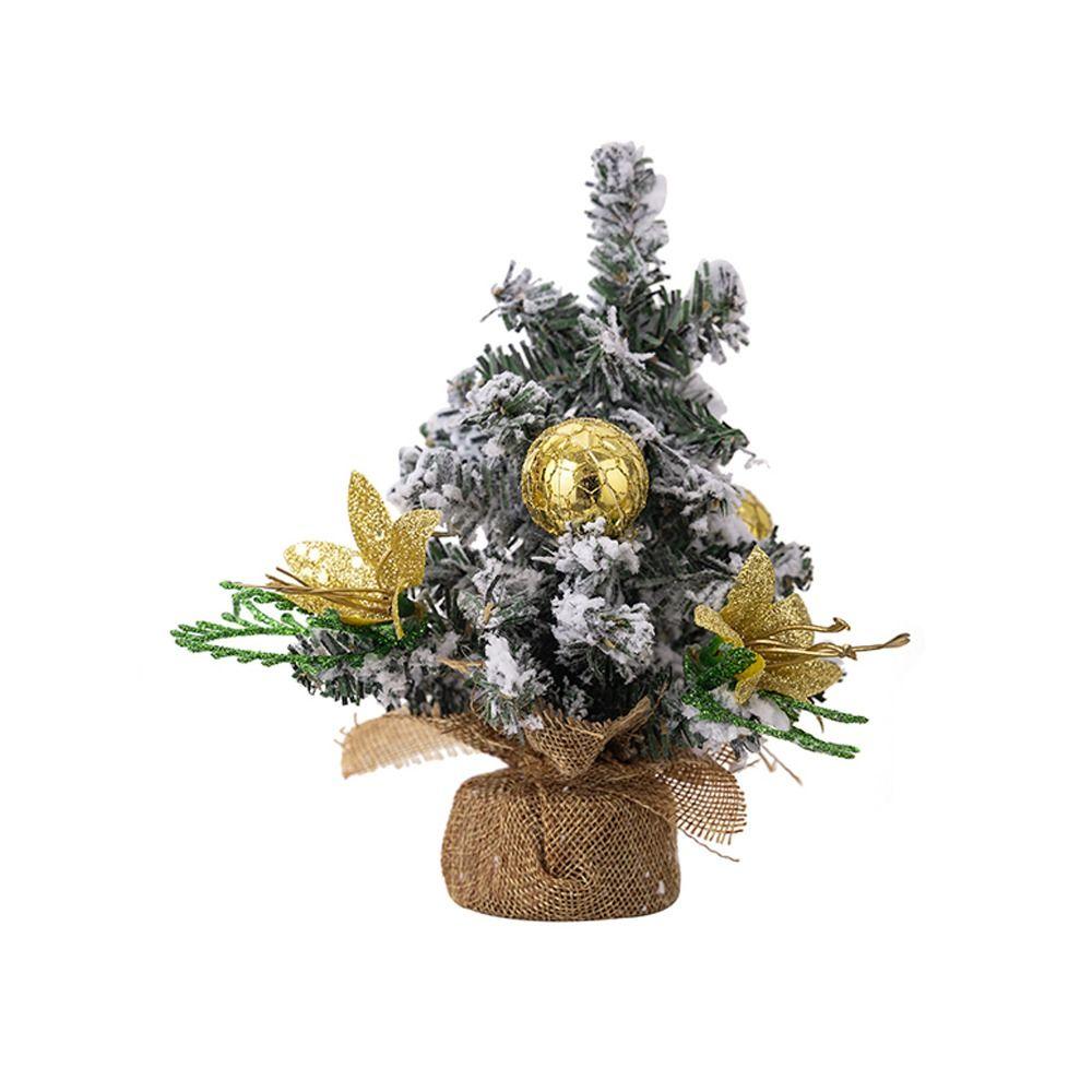 20cm Spray Snow Christmas Tree Mini Artificial Xmas Pine Tree  New Year Gift