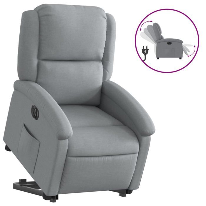 VidaXL Electric Recliner, Relaxation Chair with Adjustable Backrest and Footrest, Living Room Seat, Modern, 3204188