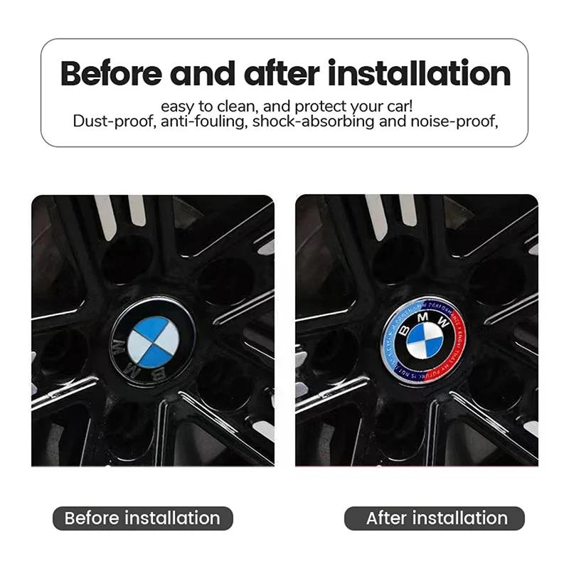 4pcs 56mm 60mm 65mm Car Wheel Center Hub Cap Stickers Styling For BMW M Performance E36 E46 E60 E90 E91 E92 E93 F30 F20 M3