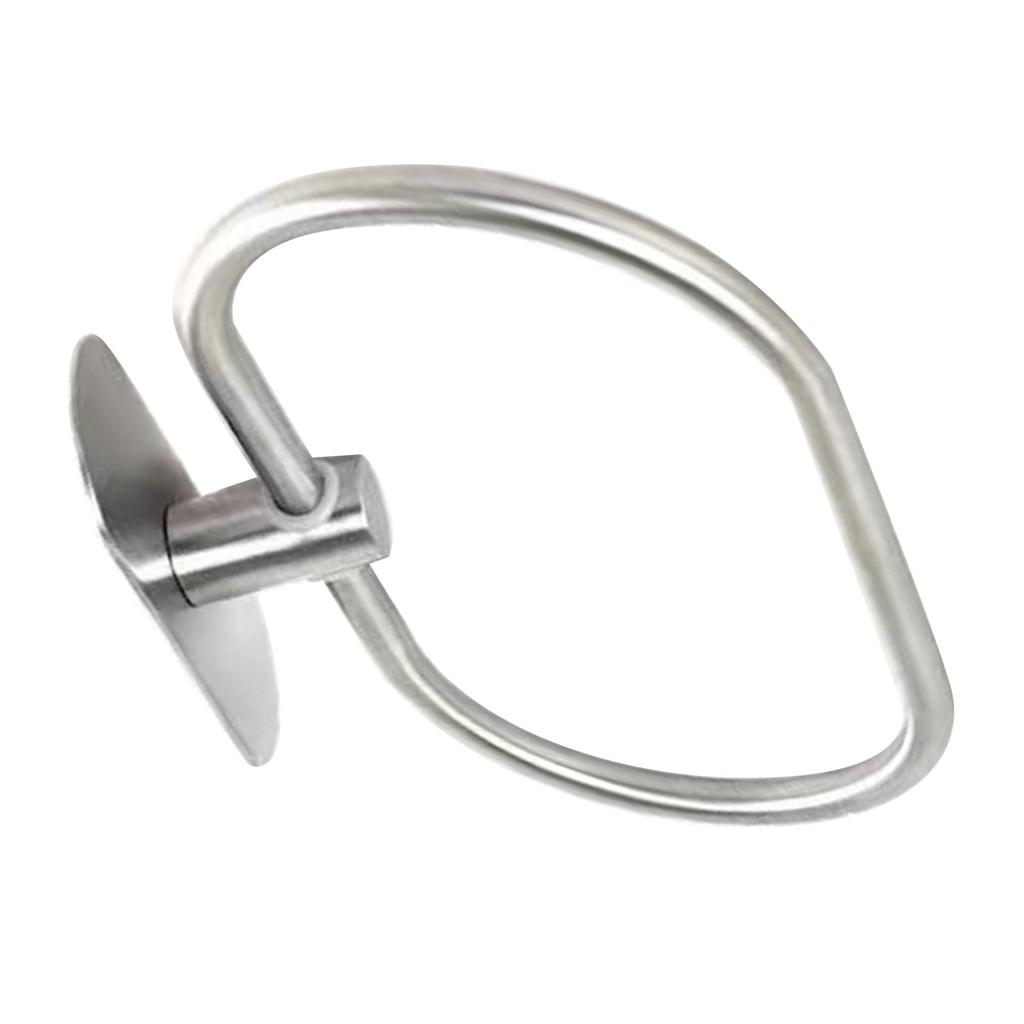 Towel Ring Stainless Steel Wall Mount Punch Free Installation Modern Oval Towel Holder Silver