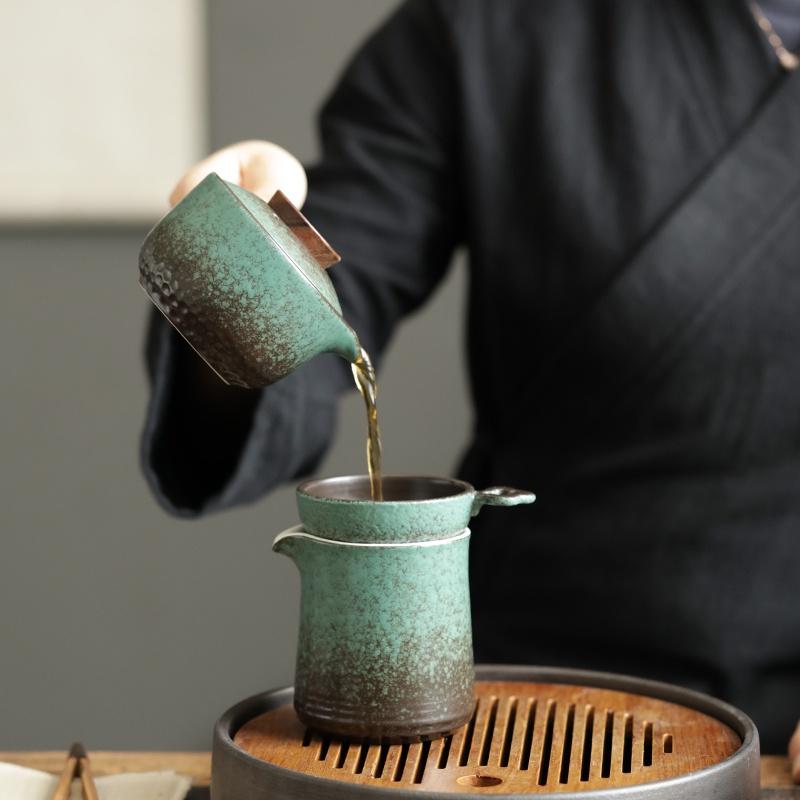 300ml Ceramic Fair Cup Coarse Pottery Tea Divider Vintage Tea Sea