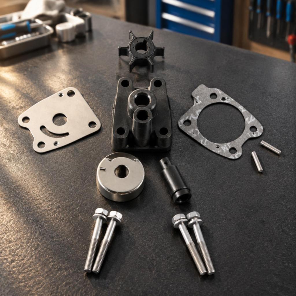 4-Stroke Outboard Water Pump Kit Aftermarket for Boat Owners, Marine Technicians