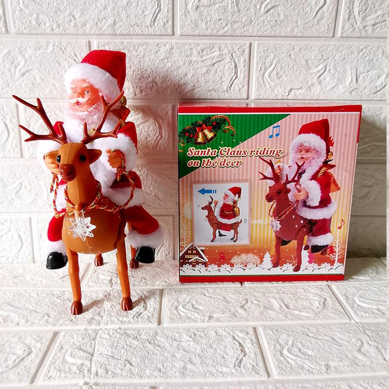Electric Climbing Ladder Santa Claus Toy for Kids' Christmas Decoration