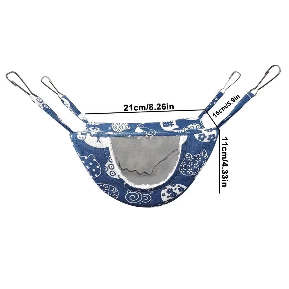 Printed Ferret Hammock Cage with Hooks Hamster Bed Hamster Hammock For Guinea Pig Hideout Mouse
