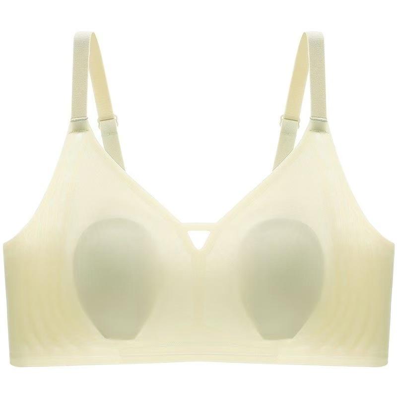 Women Seamless Wirefree Push Up Bra Comfortable Gathering Breathable Anti Sagging Lingerie