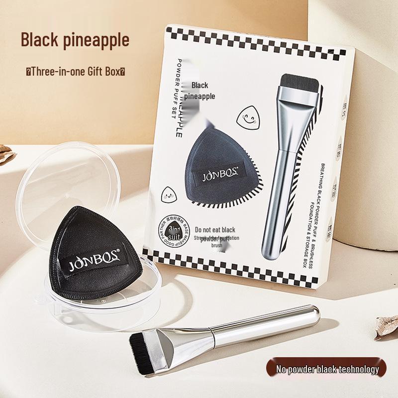 

JONBOS 3-в-1 Пуховка-кушон для пудры с ананасом: Двойного назначения, не впитывающий, для влажного и сухого нанесения.