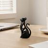 3D Printed Hollow Cat Figurine, Modern Abstract Sitting Kitten Statue, Artistic Animal Sculpture for Home Decoration, Gift for Cat
