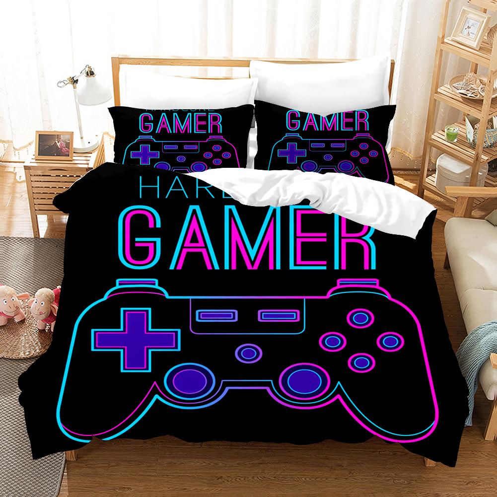 Fashion Gamepad Bedding Set Kids Game Comforter Quilt Adult Gift Bed Linen Bedroom Duvet Covers Single Queen King Size