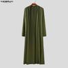 INCERUN S-5XL Men Long Sleeve Open Front Casual Long Cardigan Coats