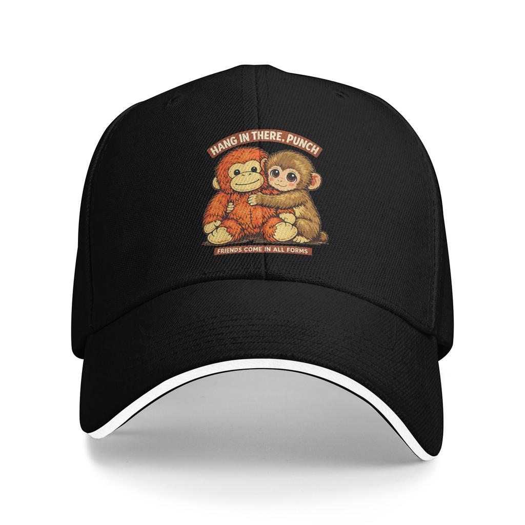 Summer Lonely Punch Monkey Baseball Cap  Tennis Skate y2k Funny Print Sun Trucker Hat Women Men Hot Sale Baseball Caps